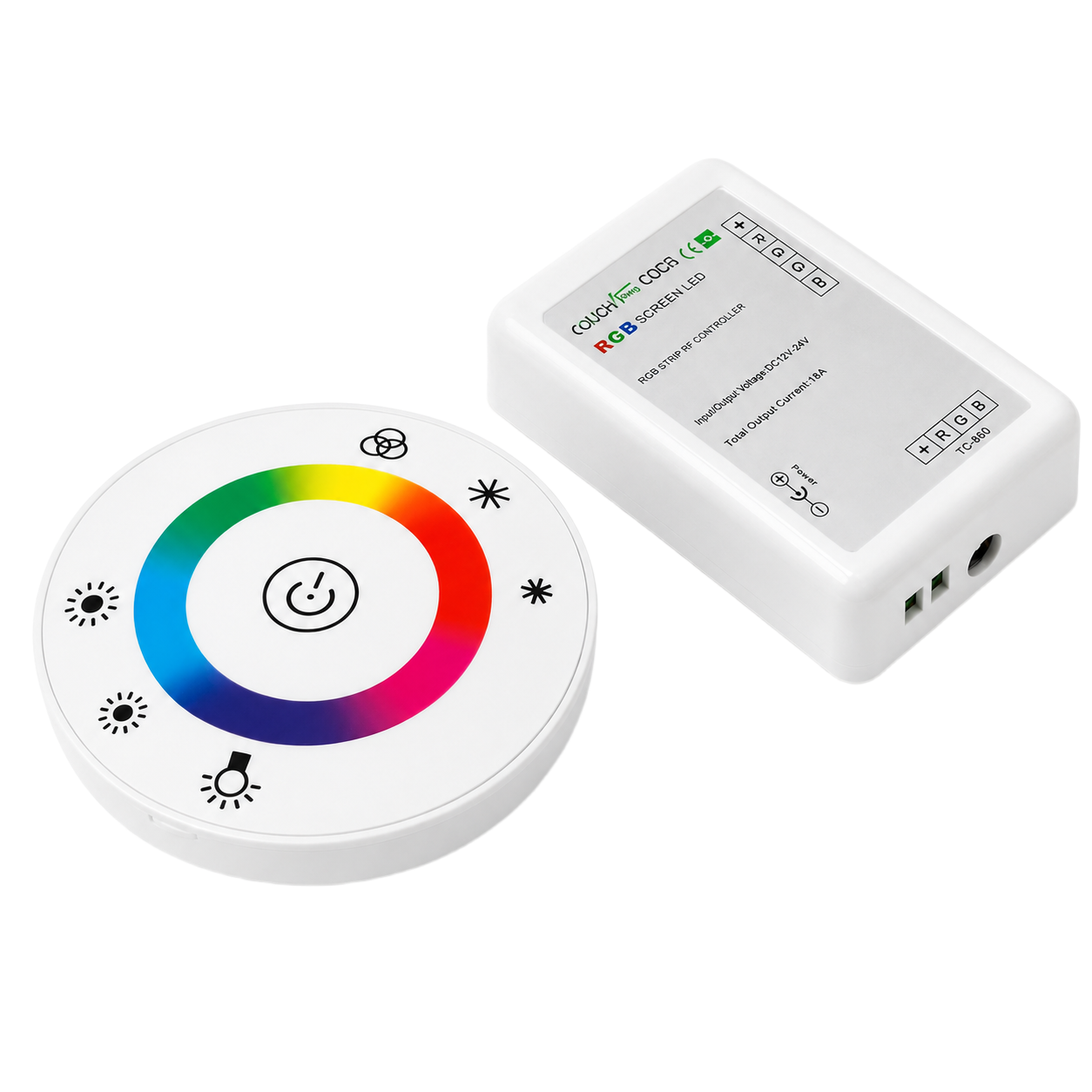 RF ovladač s dotykovým kolečkem a přijímač pro RGB LED pásky